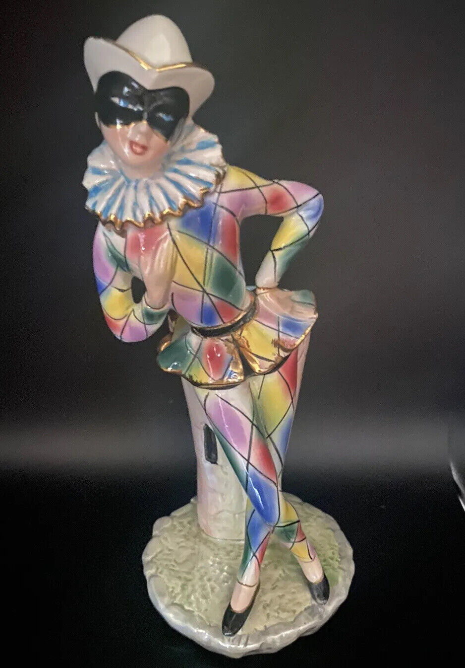 Giovanni Girardi Vintage 75- Artenova - Statuette, Harlequin - Ceramic READ