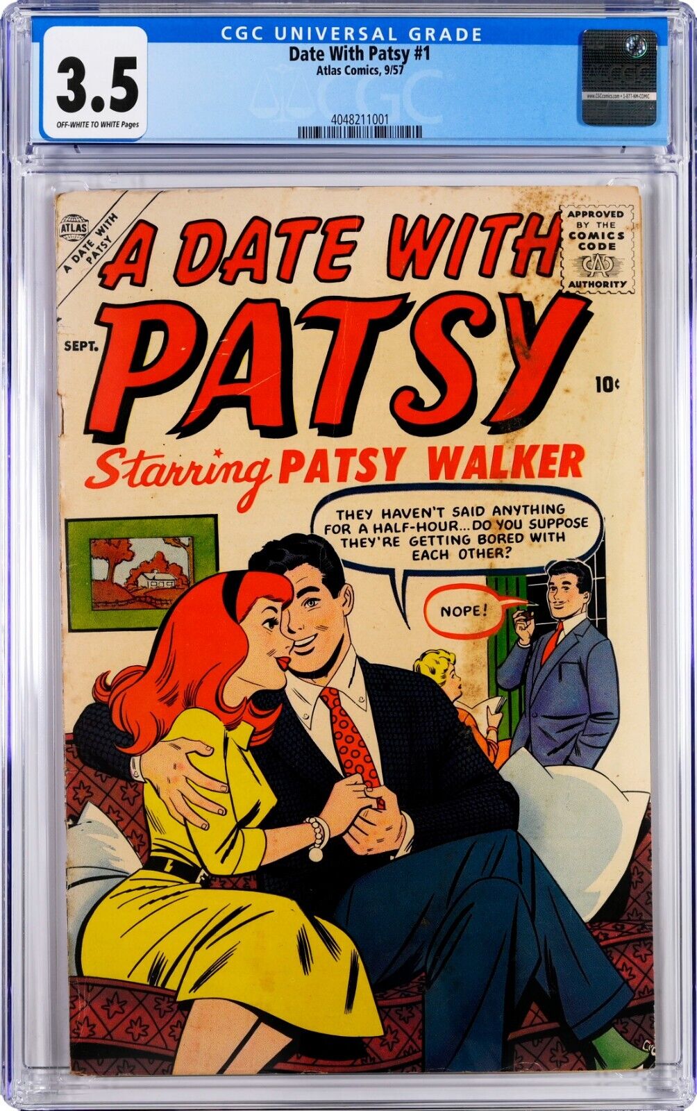 A Date with Patsy #1 CGC 3.5 (Sep 1957, Atlas) Starring Patsy Walker, One-Shot