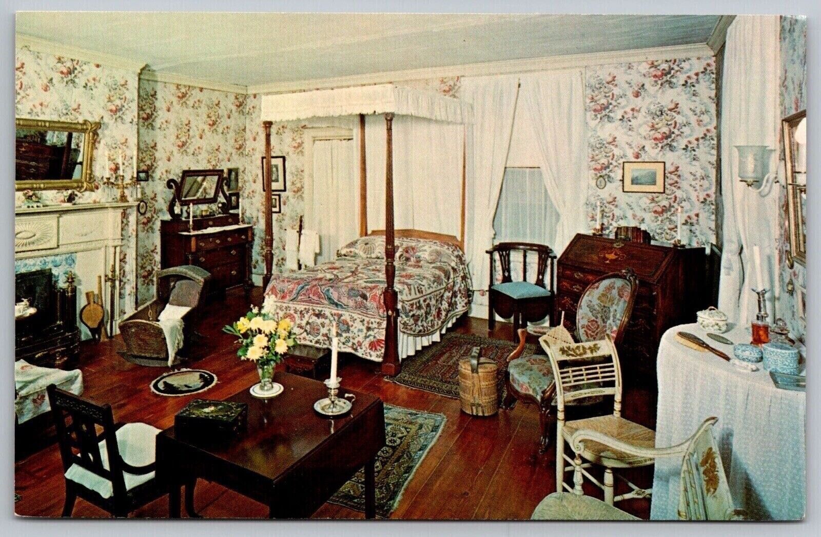 Albany New York Cherry Hill Historic Landmark North Bedroom Chrome Postcard