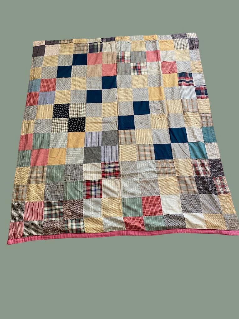 Vintage early California large square camp Logger Men\'s Quilt 66\