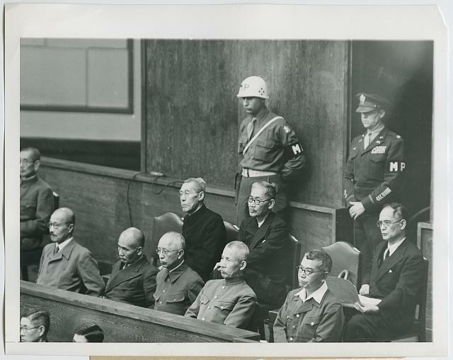 Accused war criminals,crime,moral,ethics,World War II,Tokyo Trial,Japan,1946