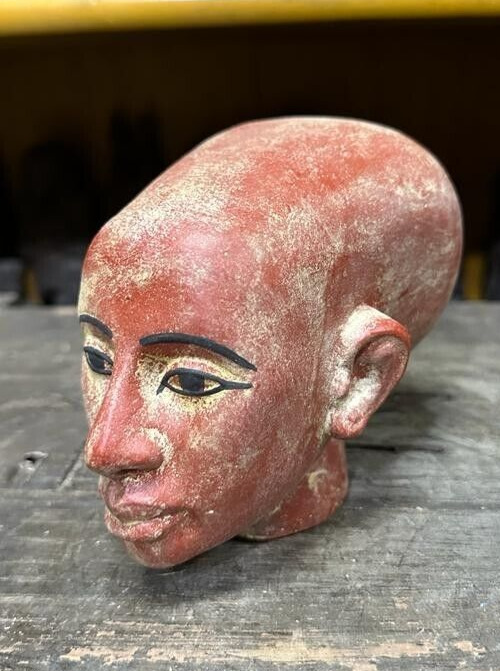 UNIQUE ANCIENT EGYPTIAN ANTIQUES Head Ray Daughter Of King Akhenaten Pharaonic 