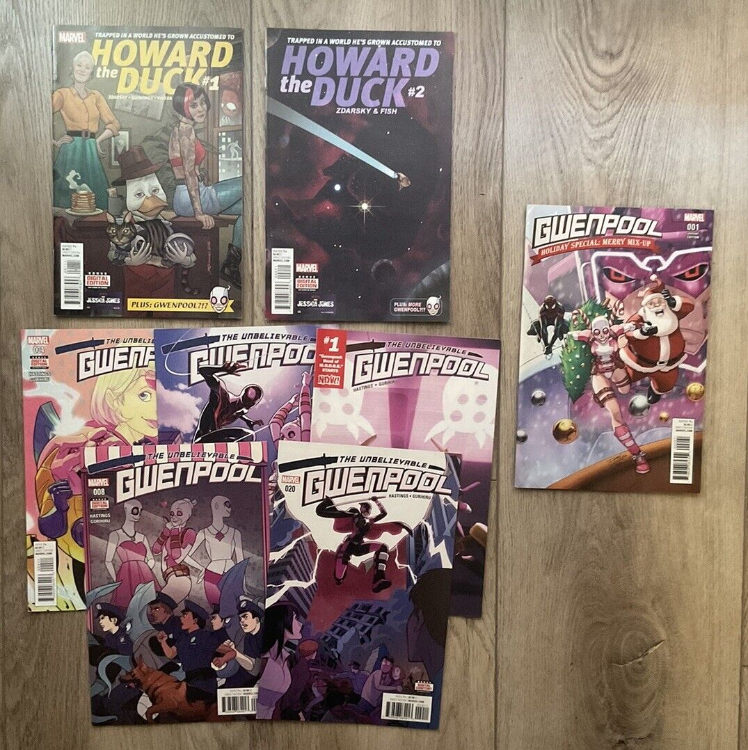 Howard The Duck #1-2 1st Gwenpool Plus Gwenpool 4-5,7,20 & Holiday Special