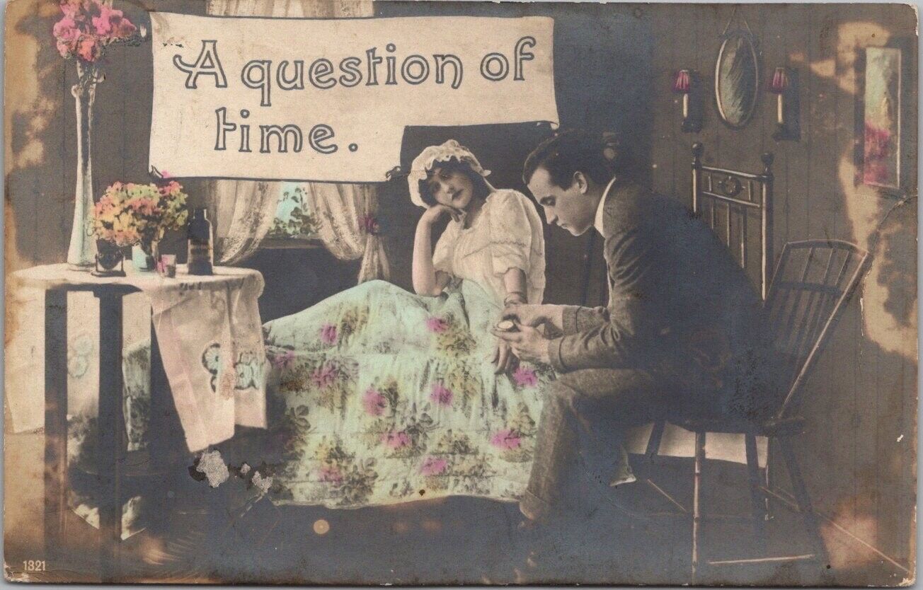 Vintage 1914 Romance / RPPC Postcard \