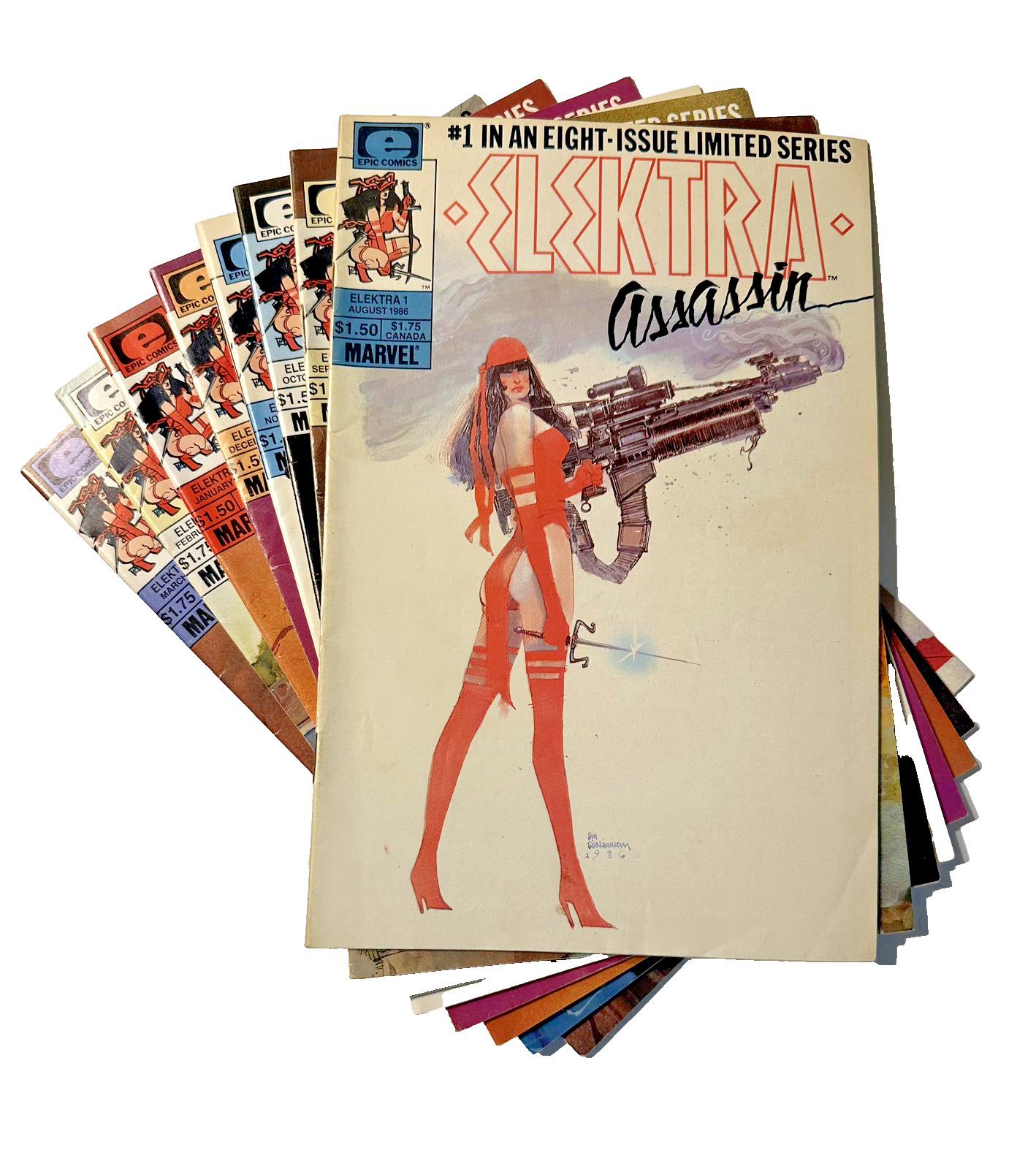 Elektra Assassin (1986) 1-8 Miller, Sienkiewicz Marvel Comics VG +bags/boards