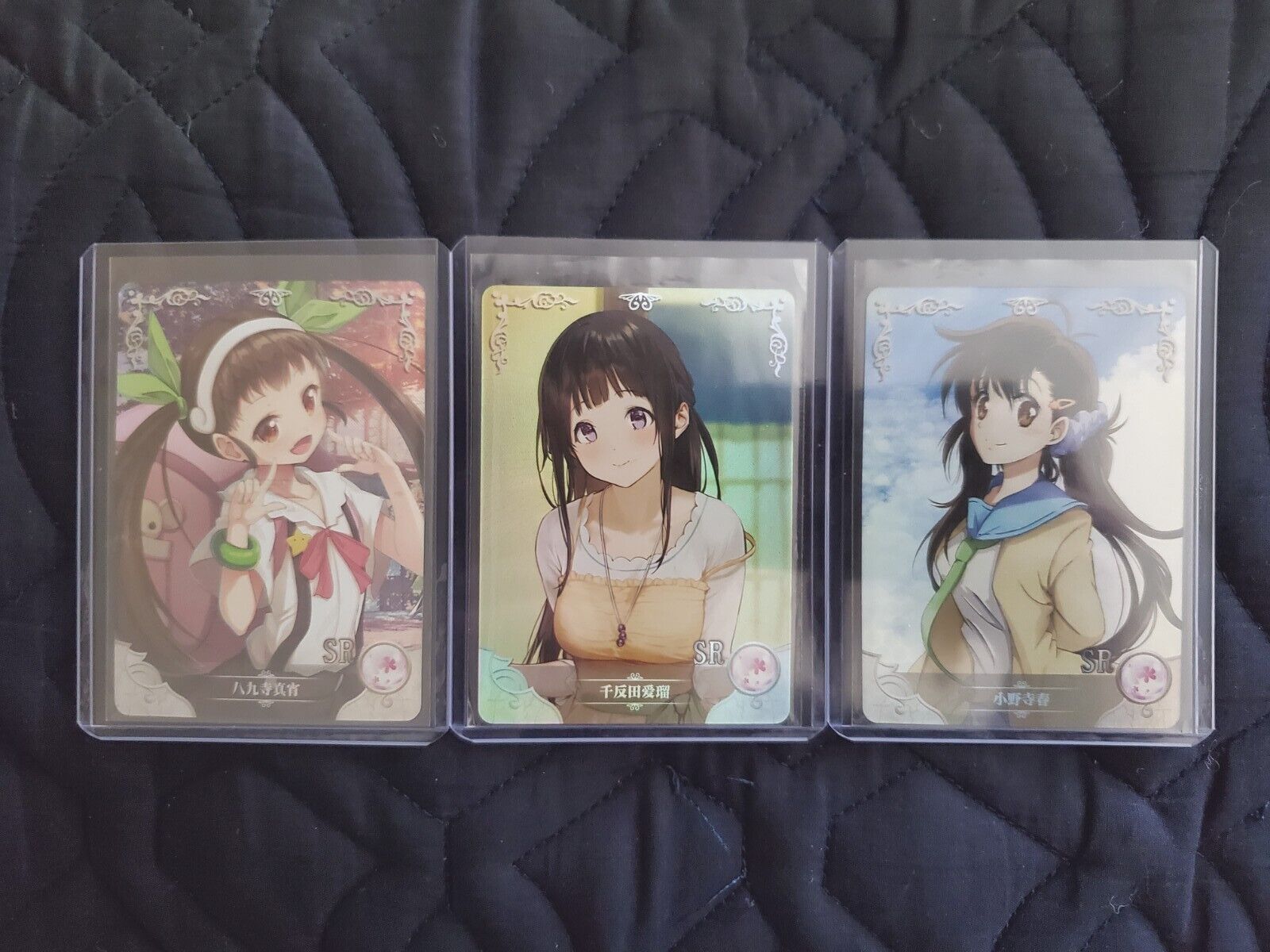 Goddess Story Waifu Holo Foil SR Cards (3) BAKEMONOGATARI / HYOUKA / NISEKOI