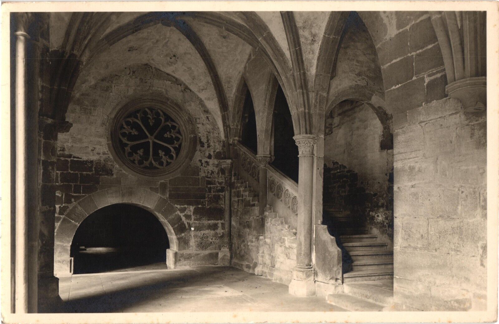 Real Photo Interior Maulbronn Monastery Baden-Württemberg Germany Postcard
