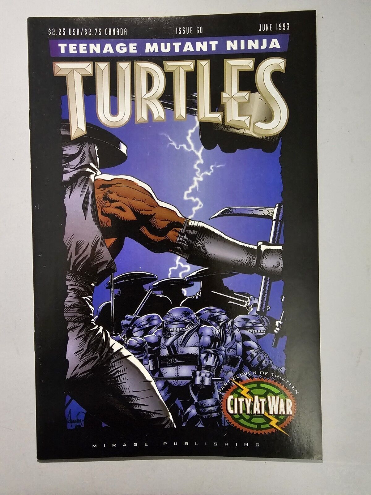 TEENAGE MUTANT NINJA TURTLES #60 COMIC BOOK MIRAGE 1993 KEY SHORT PRINT 