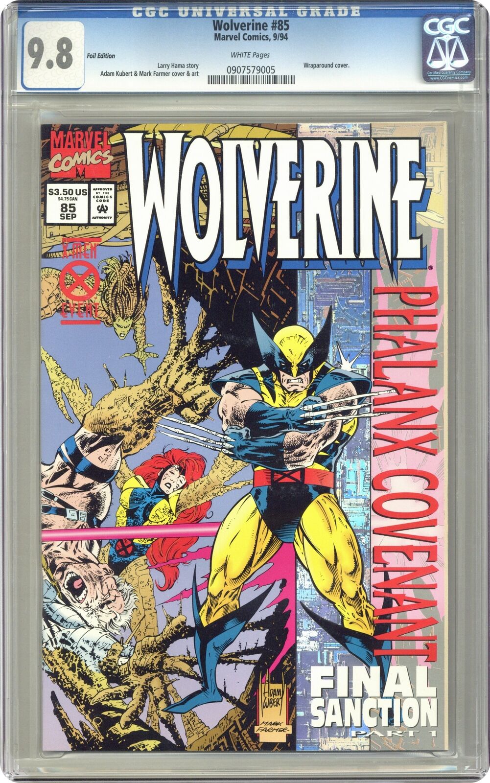 Wolverine #85 Kubert Variant CGC 9.8 1994 0907579005