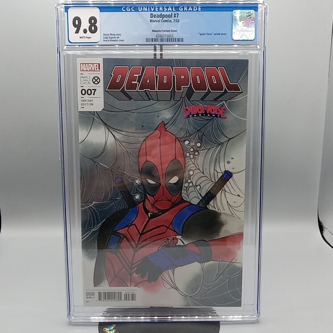 Deadpool #7, Peach Momoko Spider-Verse Variant CGC 9.8 White Pages