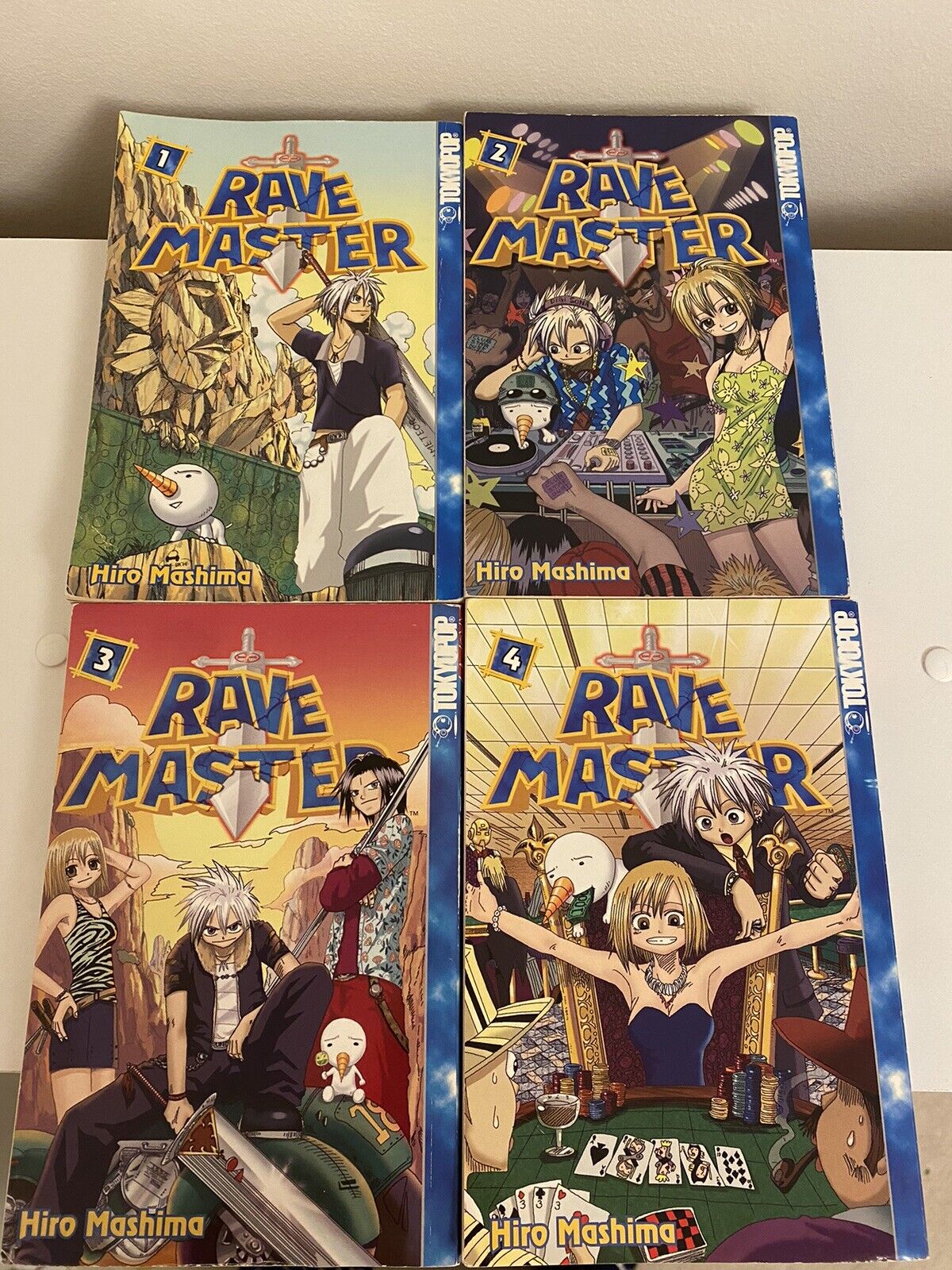 Rave Master Volumes 1, 2, 3, 4 by Hiro Mashima English Tokyopop