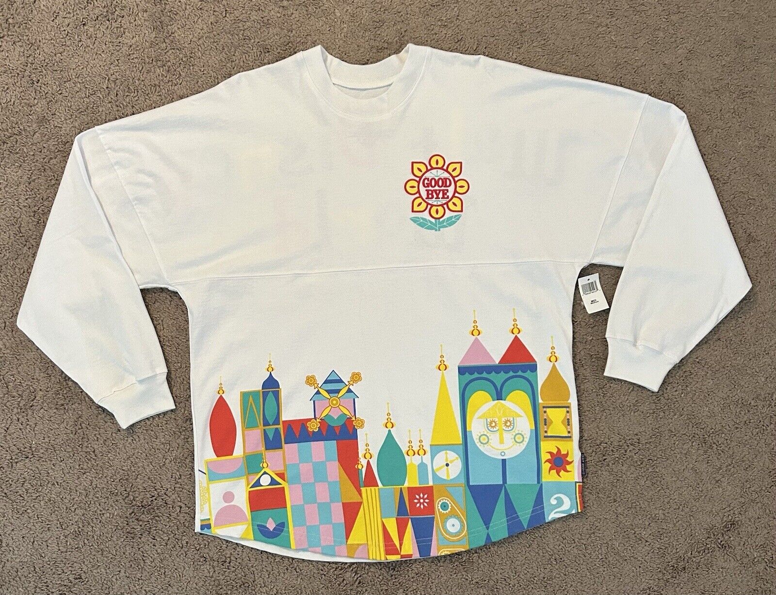 2019 Disney Parks It’s A Small World Goodbye Spirit Jersey Shirt Medium NWT