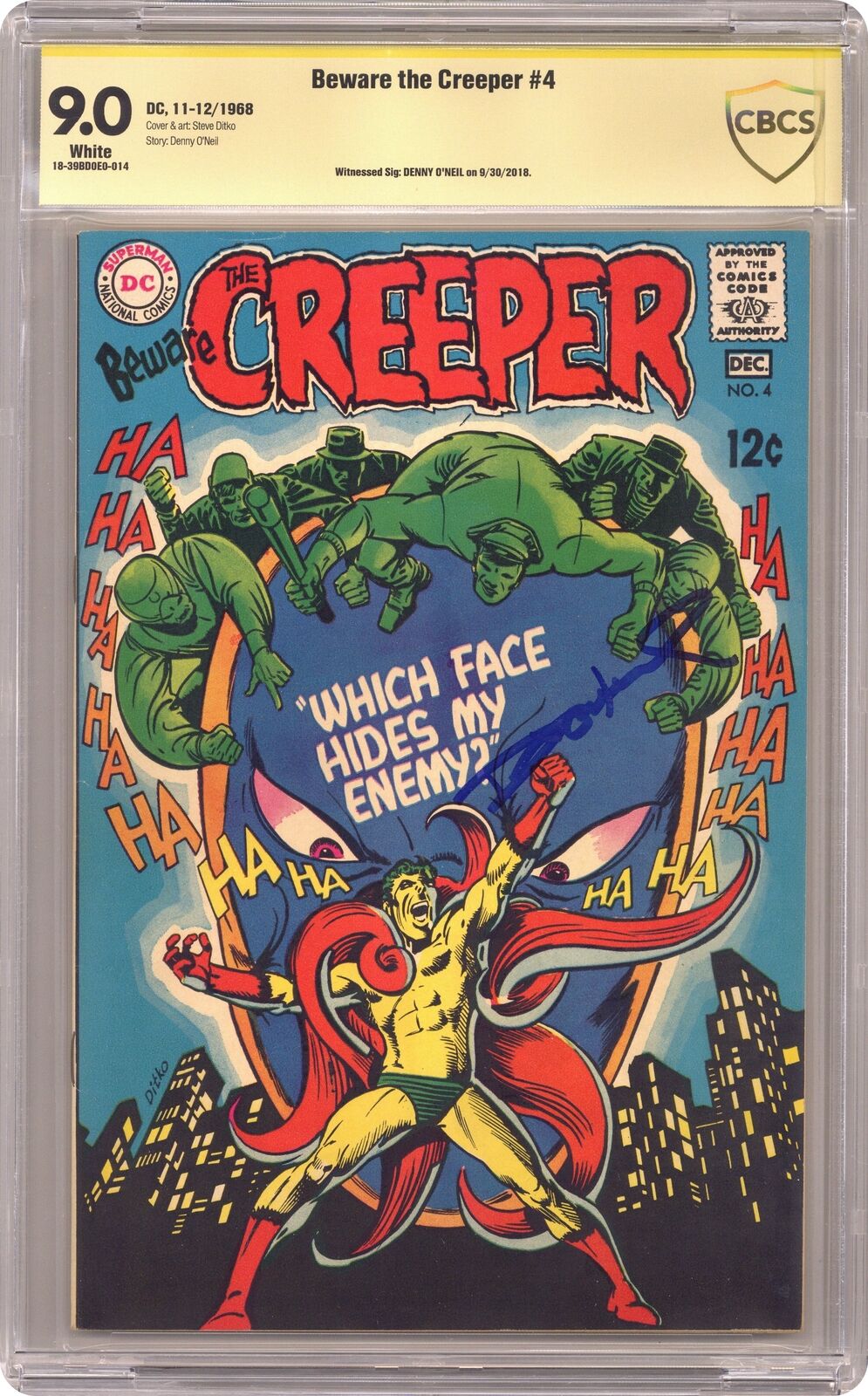 Beware the Creeper #4 CBCS 9.0 SS Denny O\'Neal 1968 18-39BD0E0-014