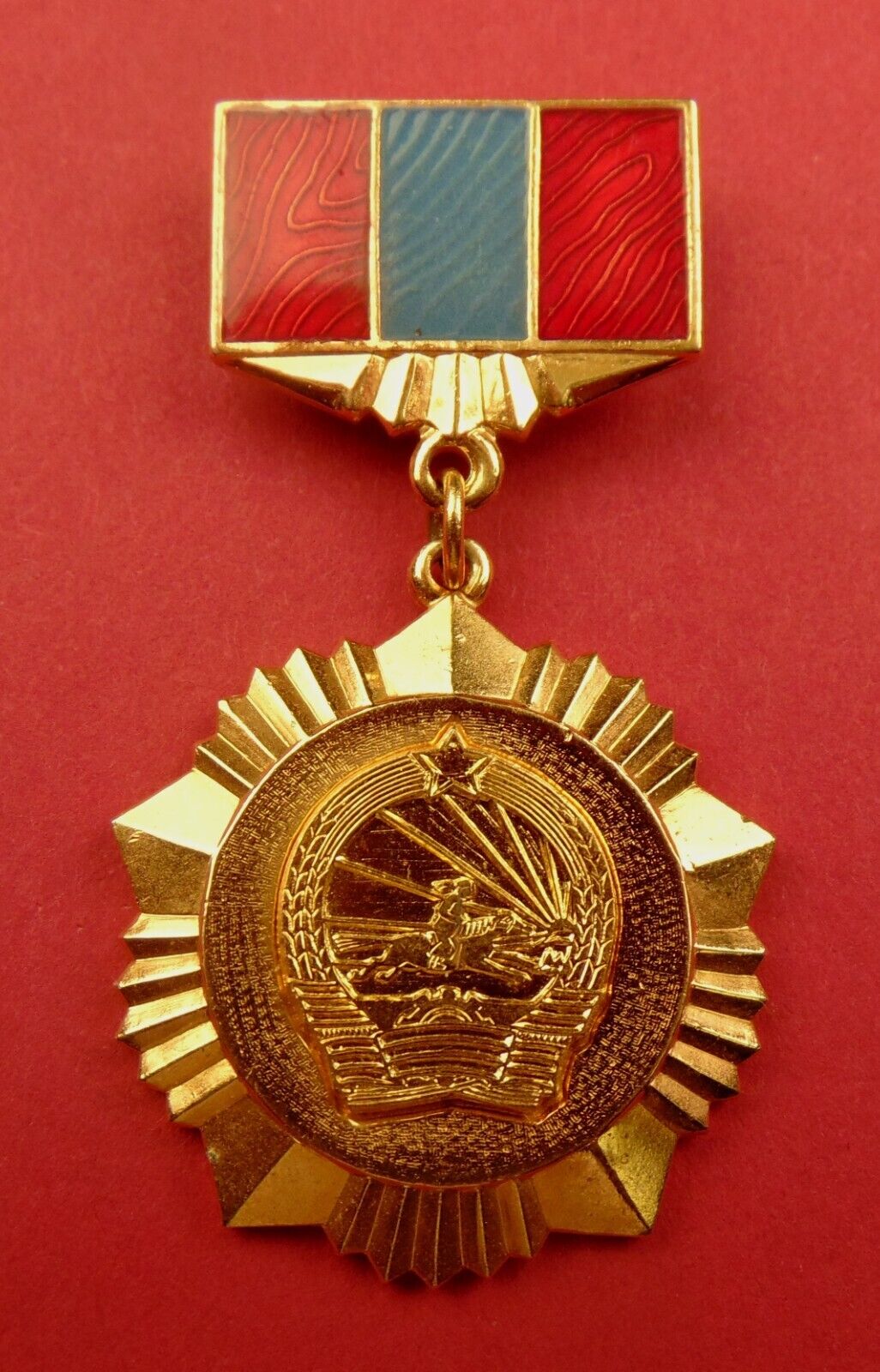 Mongolia Medal Badge of Title of Merit Mongolian Republic High Level Civil Award