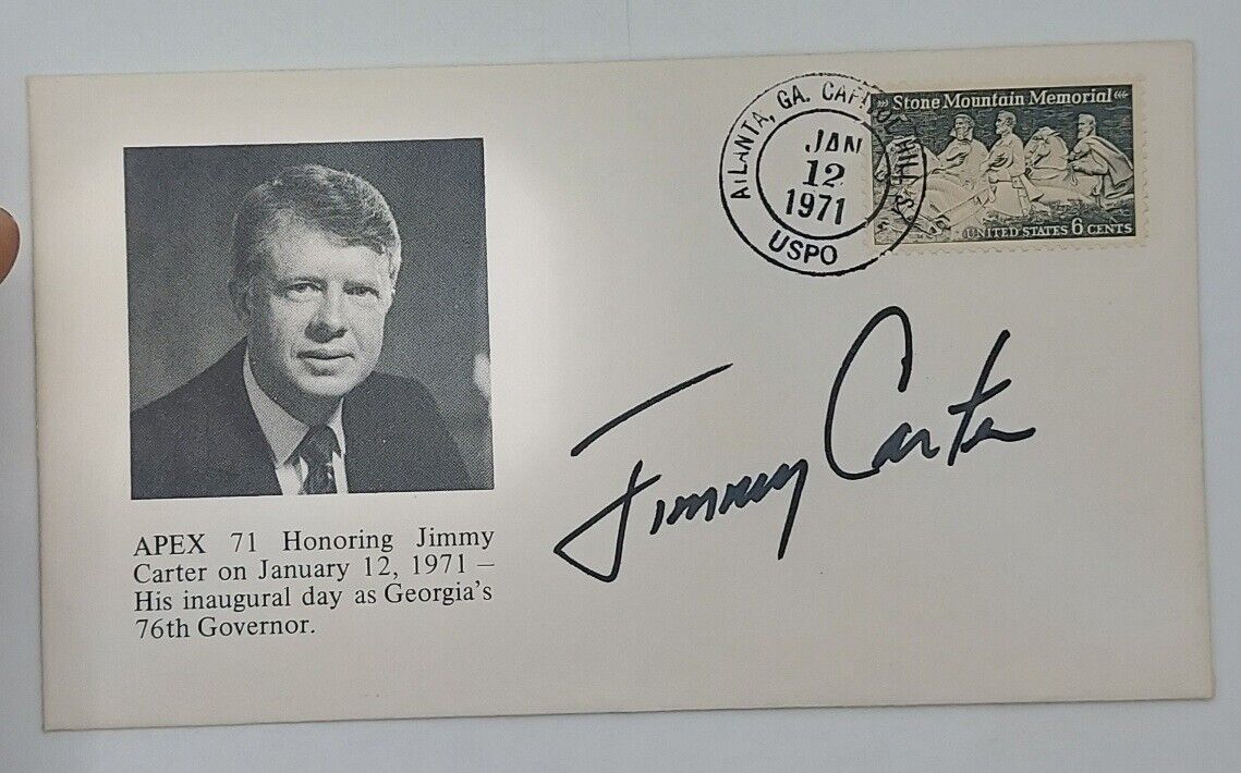 Early Jimmy Carter  Signed 1971 Georgia Governor Inaugural Cover