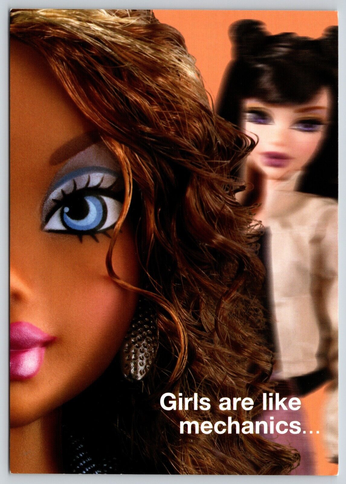 Postcard My Scene Barbie Girls are like Mechanics Only Trust Ones Your Know Doll