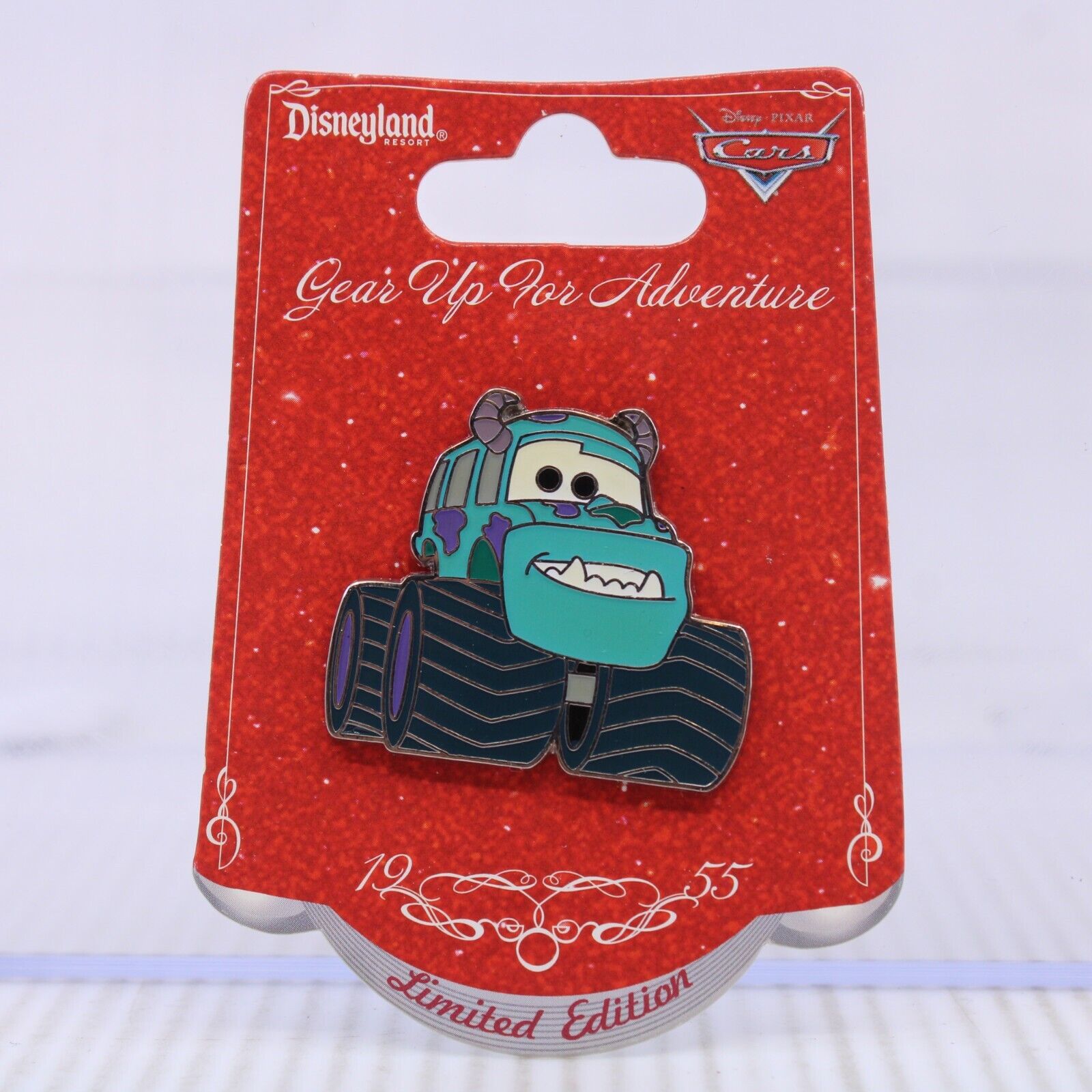 C4 Disney DLR Pin LE Gear Up For Adventure Sulley Monster Truck Cars Pixar