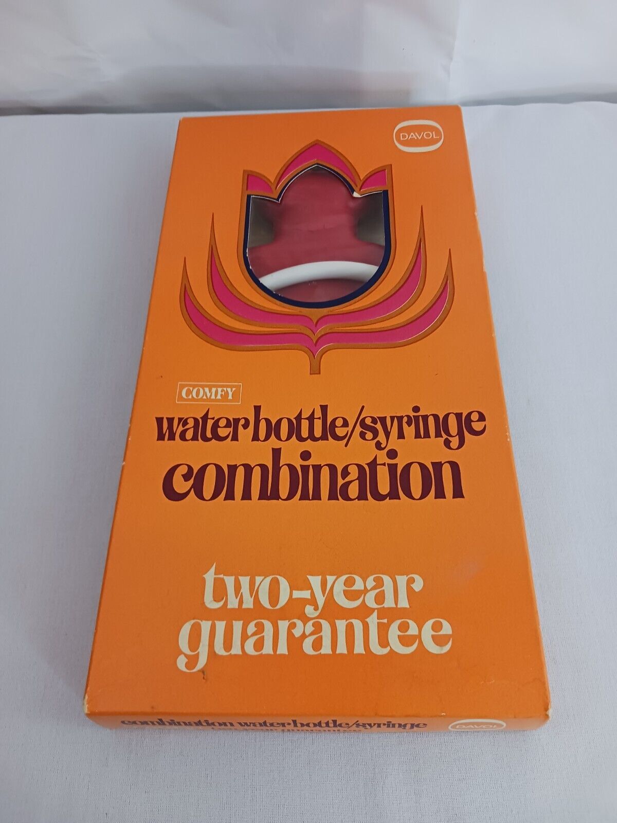 Davol Comfy Syringe #12 Combination Water Bottle Vintage Unused in Box