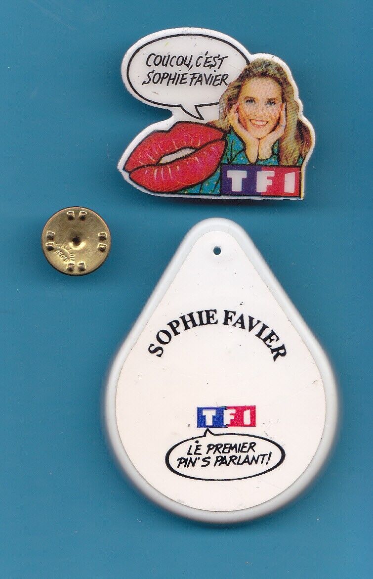 RARE PIN'S TALKING SOPHIE FAVIER TF1 TELEVISION TV WORKS