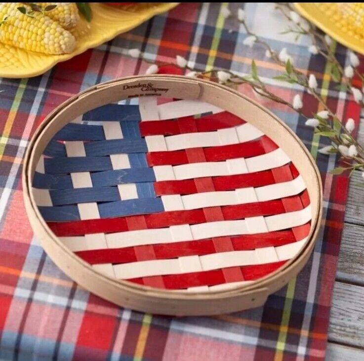 Dresden & Company WOVEN FLAG BASKET -NEW- Limited Time -D&Co Longaberger Weavers