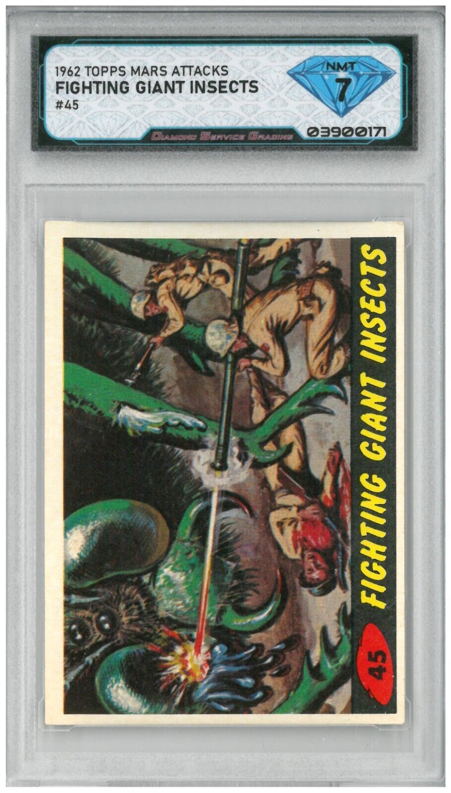 1962 Topps Mars Attacks FIGHTING GIANT INSECTS #45 💎 DSG 7 NM