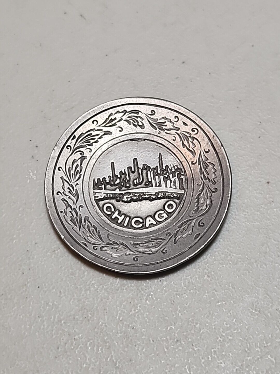 Chicago 1984 Spoontiques Inc Collectors Mini Pewter Plate