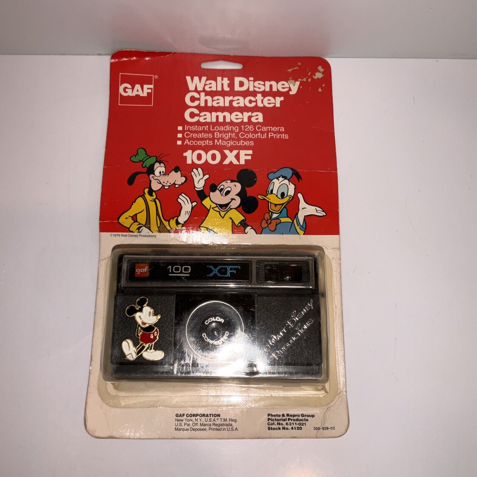 NOS 1976 Rare Walt Disney Character Camera 100 XF GAF CORPORATION Made In Macau