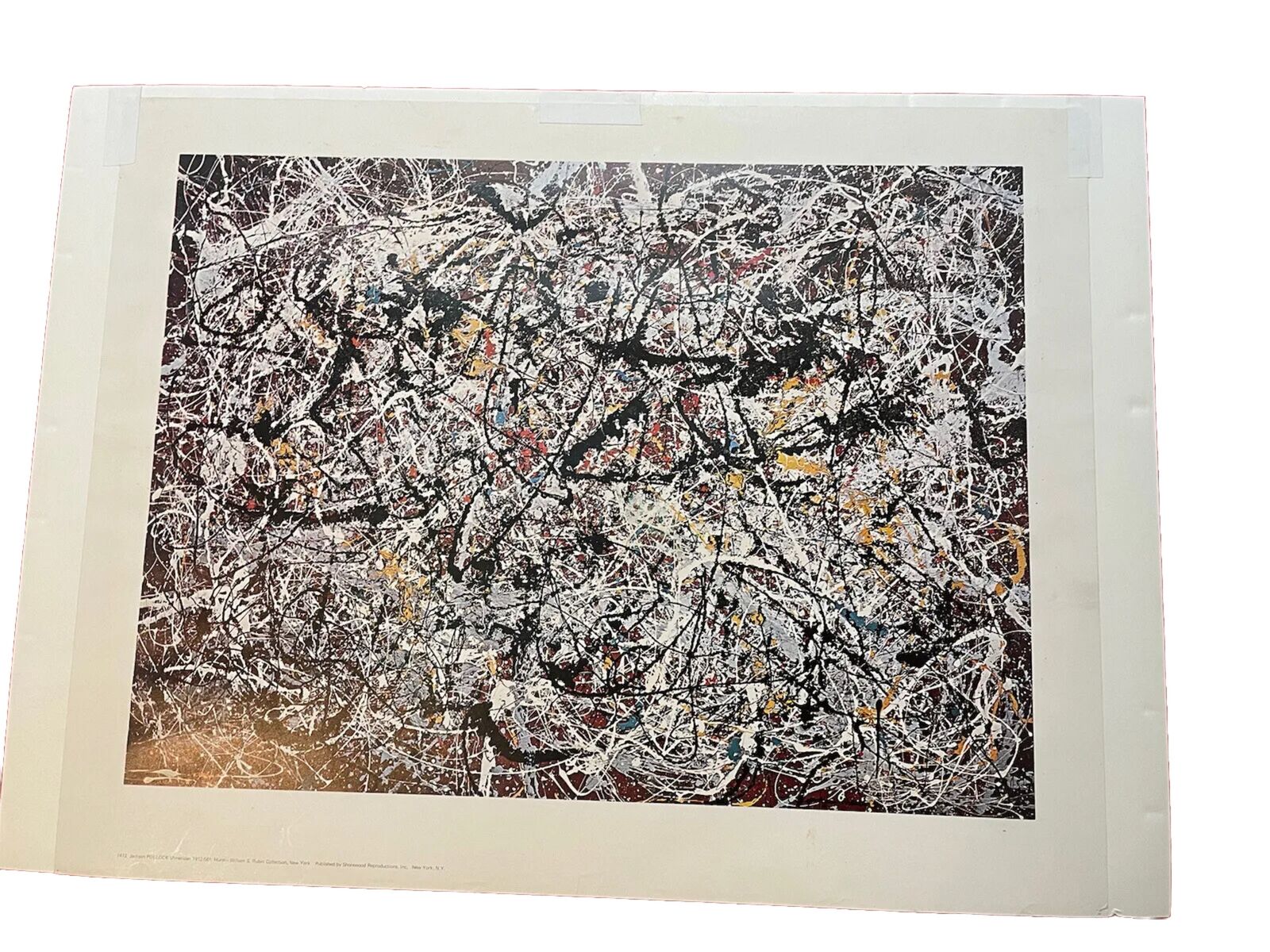 Jackson Pollock  “Mural”  Lithograph By Shorewood Reproductions. Mid Century.