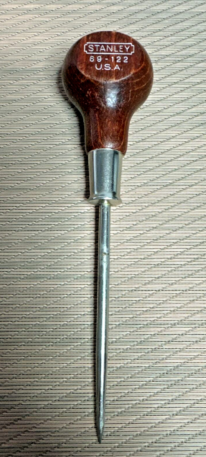 STANLEY 69-122 SCRATCH AWL WOOD HANDLE MADE IN USA