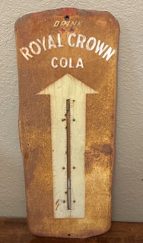 Vintage Royal Crown Cola Sign ( Broken Thermometer) Rough Shape