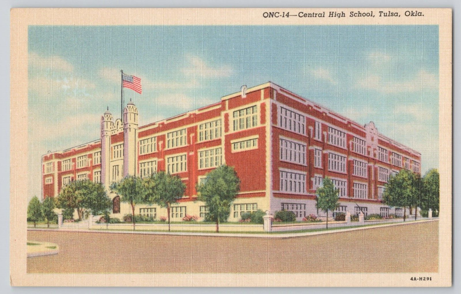 Postcard Central High School, Tulsa, Oklahoma