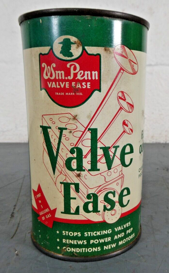 Vintage Wm. Penn Valve Ease 16oz. Can - Full 1 Pint Lubricant