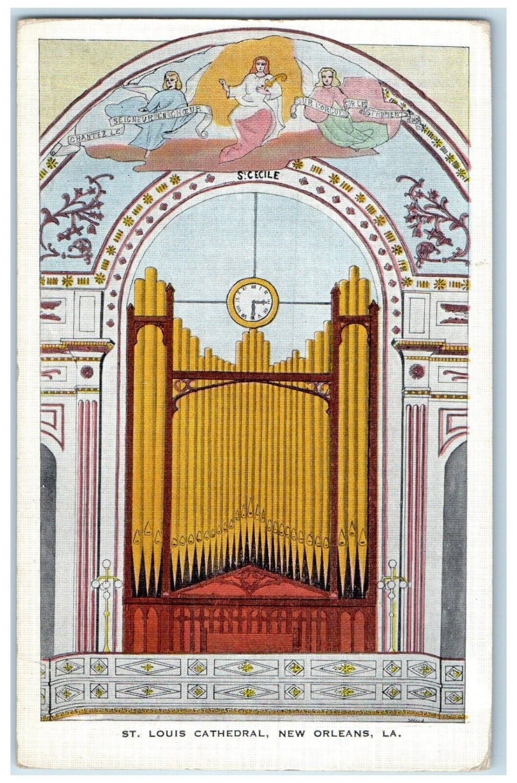 c1940 St. Louis Cathedral Exterior Choir Loft New Orleans Louisiana LA Postcard