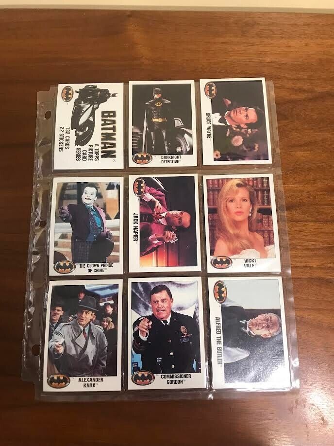 ()1989 Topps Series 1 BATMAN THE MOVIE COMPLETE SET 132 cards 22 stickers