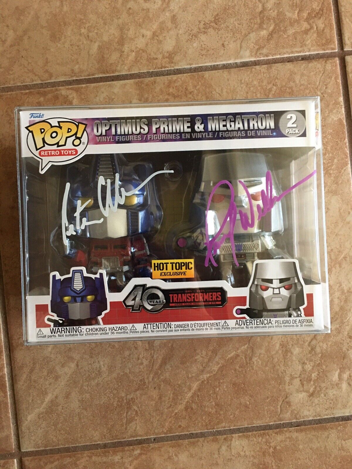 Funko Pop Autographed Transformers 2 Pack Signed By Peter Cullen & Frank Welker