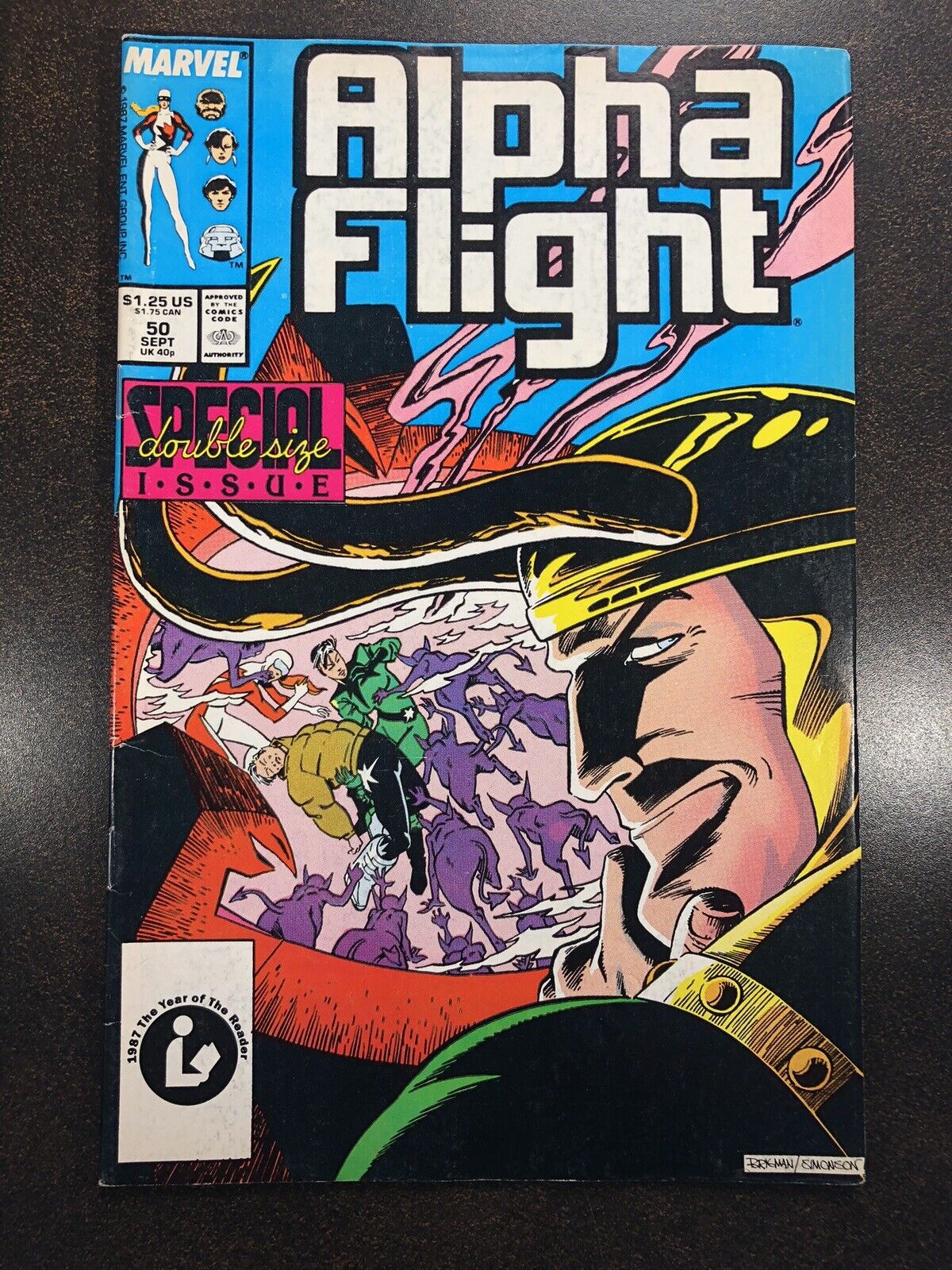 Alpha Flight #50 Marvel Comic 1987 Special Double Size Issue Loki
