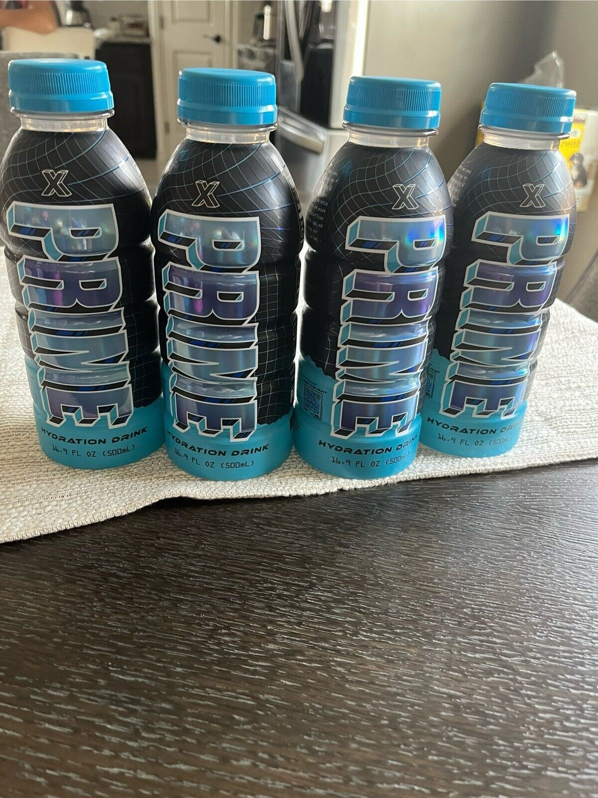PRIME HYDRATION  X Holographic And Regular White Wording- Four Bottles