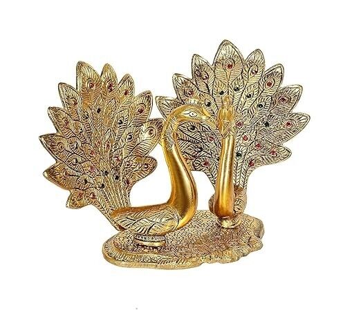 Metal Couple Swan Duck Showpiece Statue for Home Decor  (Pack of 2)