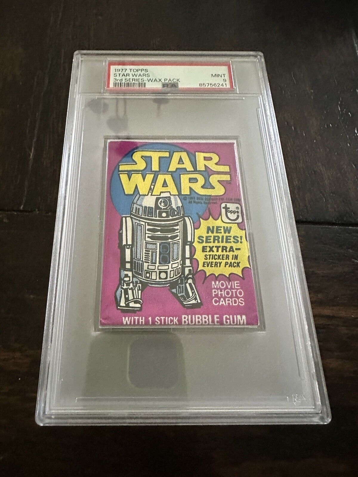 Vintage 1977 Topps Star Wars 3rd Series Sealed Unopened Wax Pack PSA 9