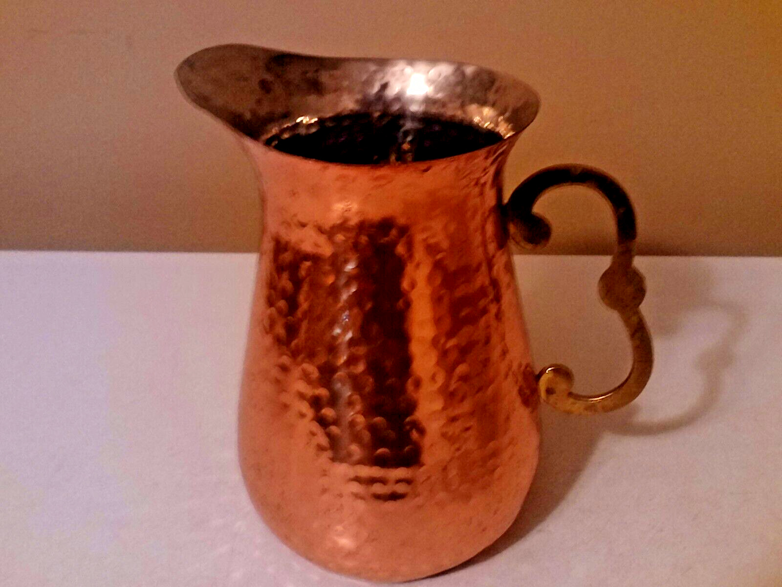 Handcrafted Copper Pitcher Hammered Made in India Small home essentials