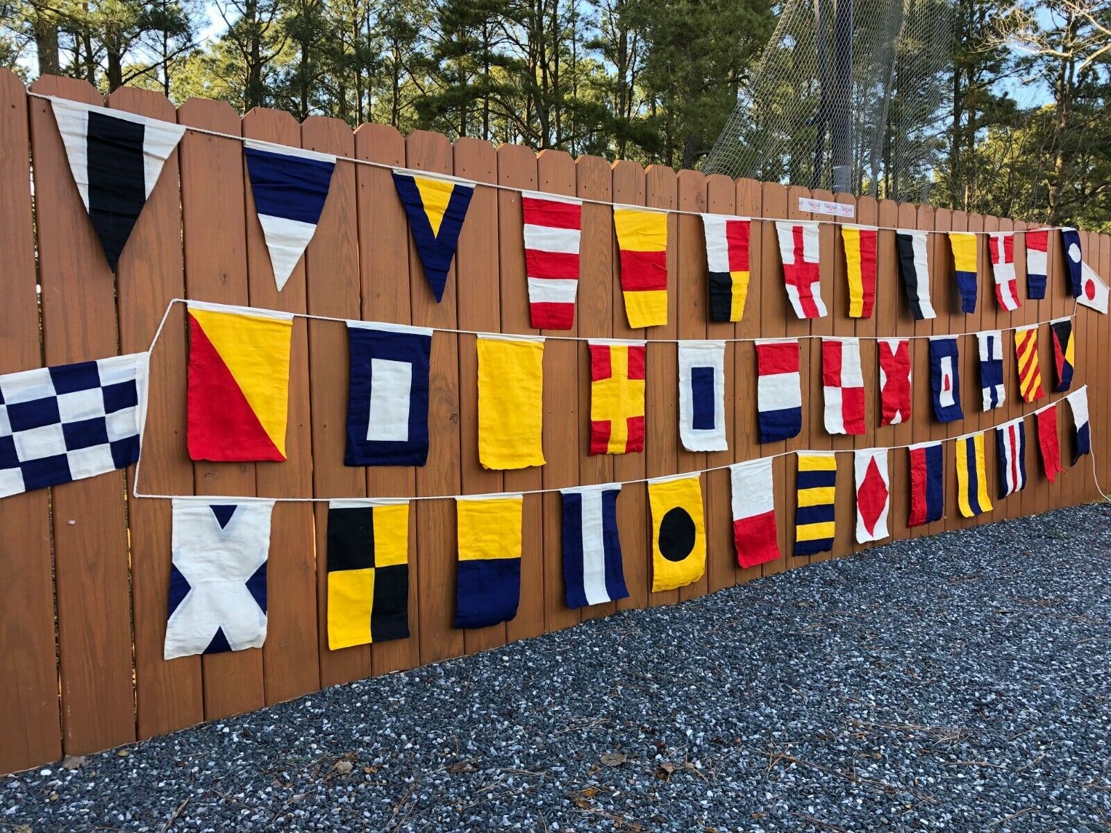 Set of 40 Nautical Signal Code Flags - High Quality, Hand Sewn, Double Sided 