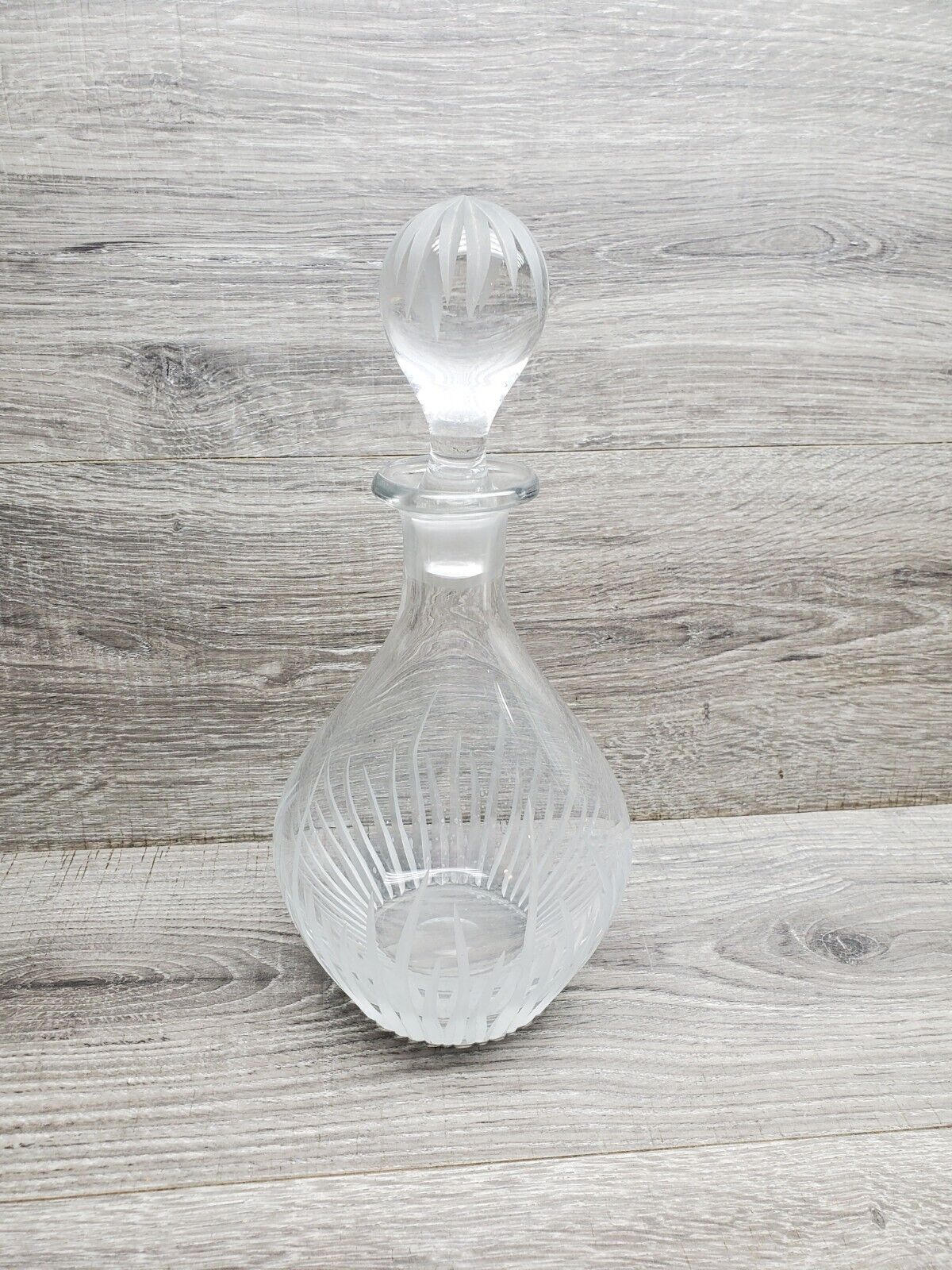 BOHEMIAN HAND CUT CRYSTAL  DECANTER EXCELLENT