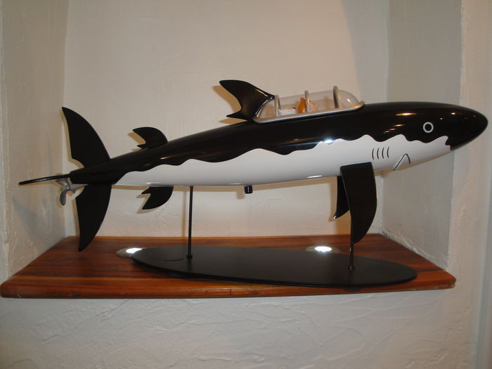 Extremely Rare Tintin The Shark Submarine Big Figurine Statue LE of 7000