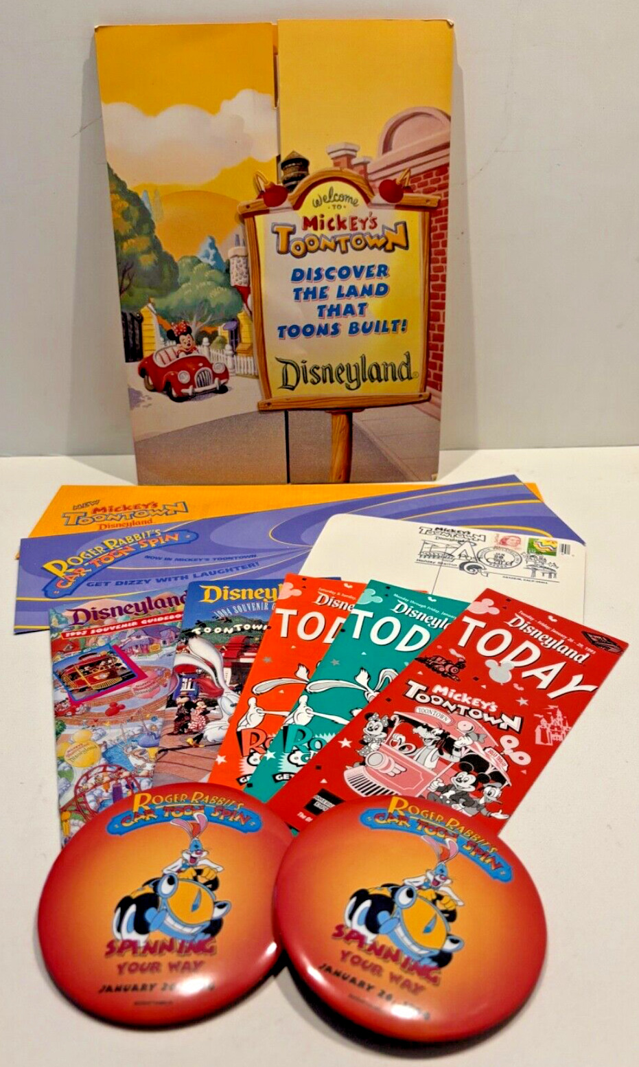 1993 Disneyland’s Mickey's Toontown Grand Opening Media Press Kit Plus 2 TICKETS
