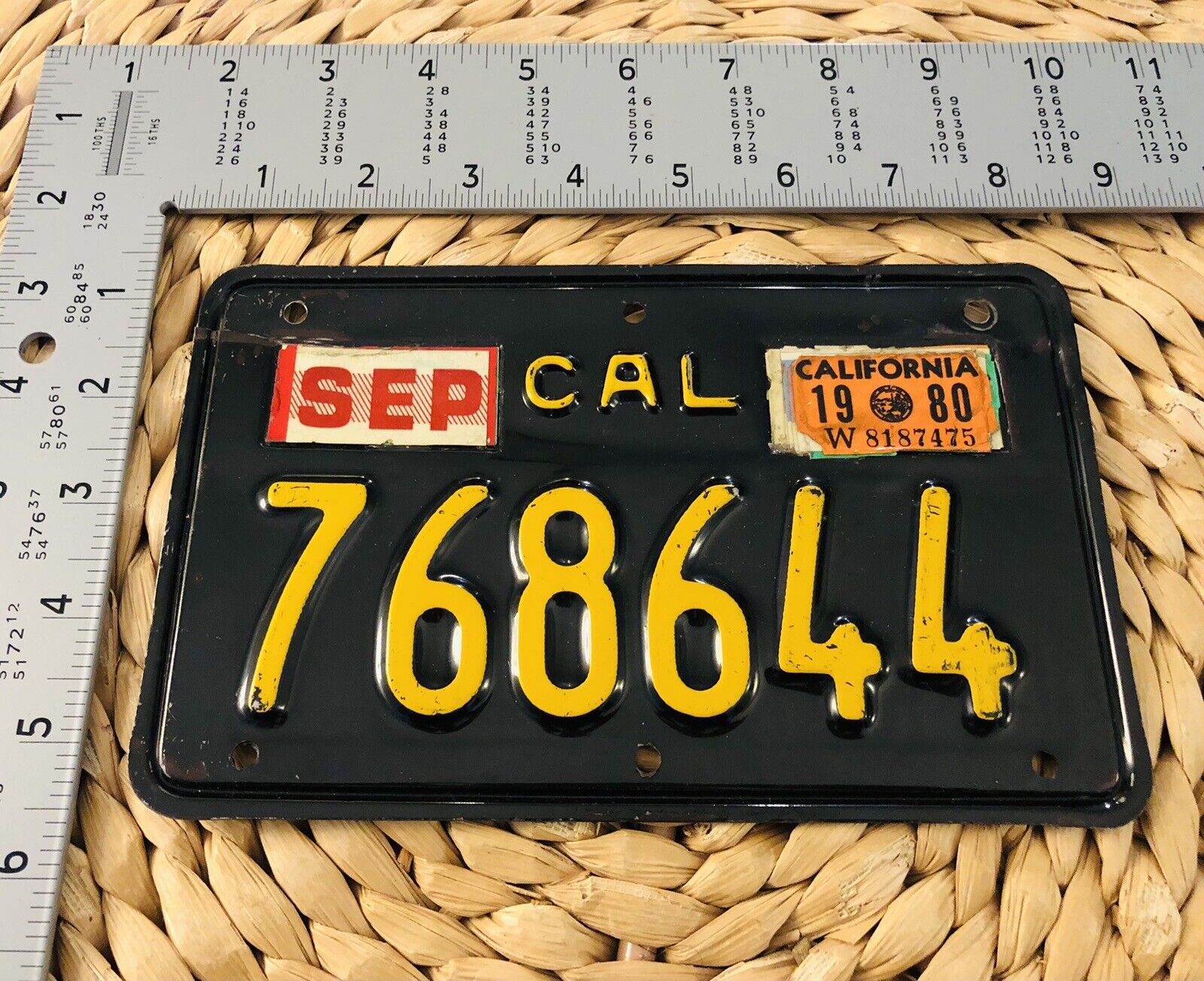 1963 To 1970 1980 California MOTORCYCLE License Plate Harley BMW Indian 768644