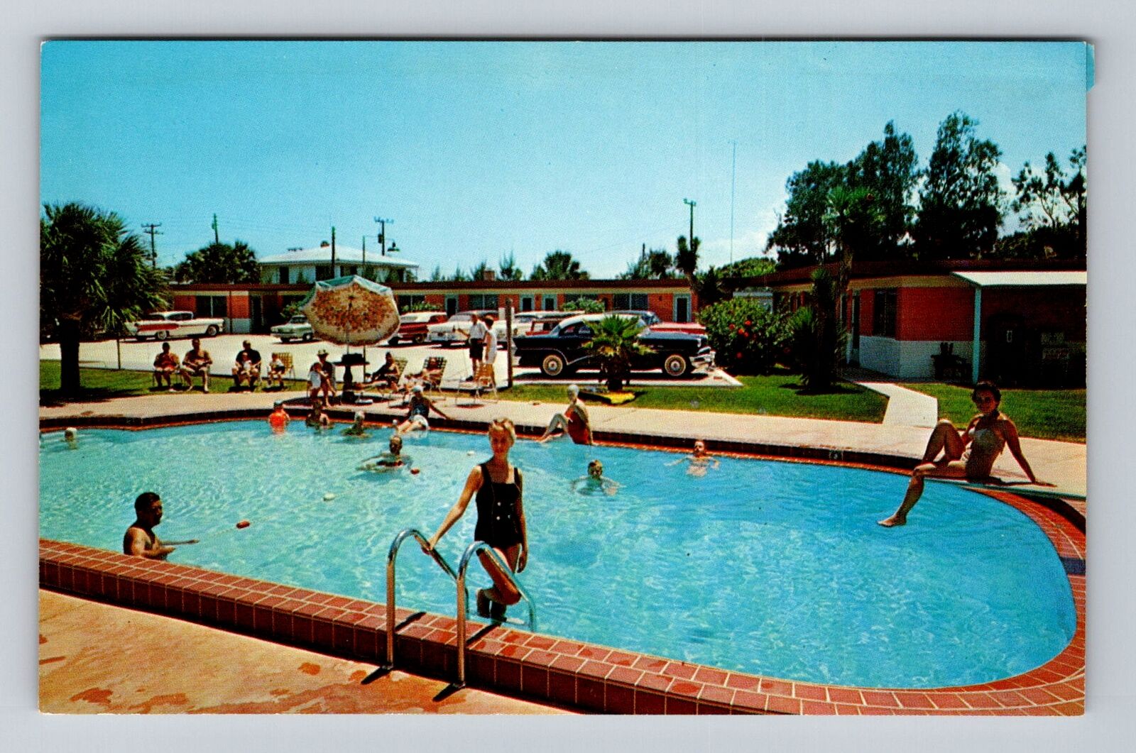 Daytona Beach FL-Florida, The Mayfair Motel Advertising Vintage Postcard