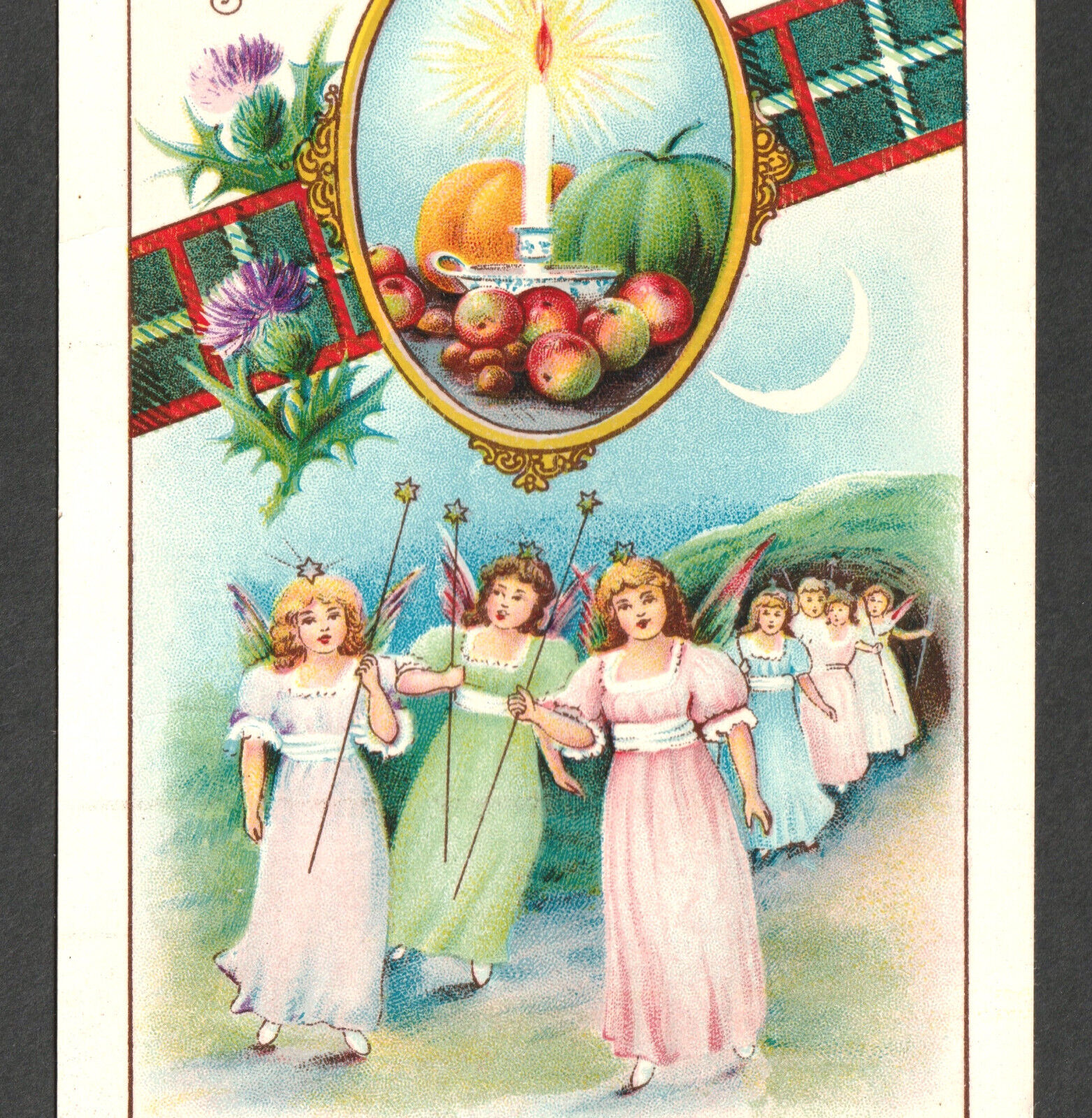 Fairy Moon 1912 Halloween Lovely Good Magic Parade Winsch Gottschalk PostCard