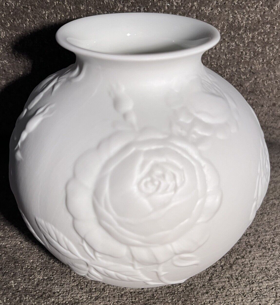 Kaiser W. Germany White Bisque Matte Porcelain Rose Vase #430