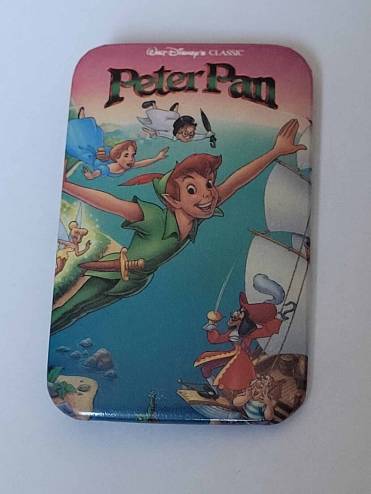 Walt Disney's Classic Peter Pan Pinback Button Rectangular