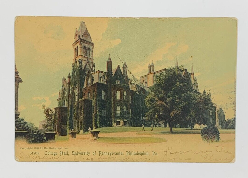College Hall University of Pennsylvania Philadelphia PA Postcard Posted 1905